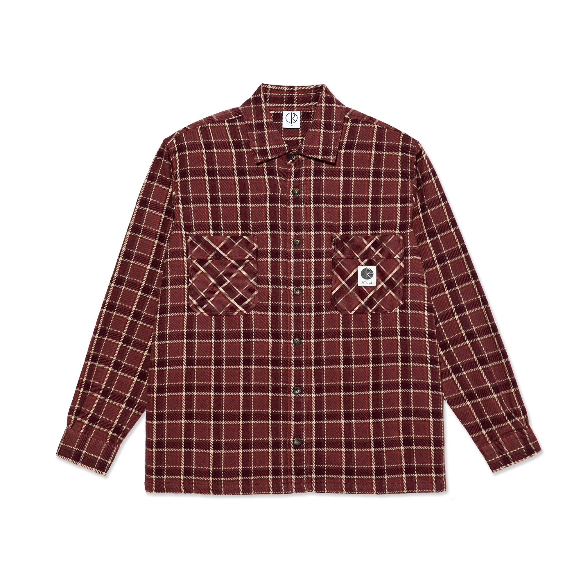 Mike LS Shirt | Flannel - Oxblood Check sold by Polar Skate