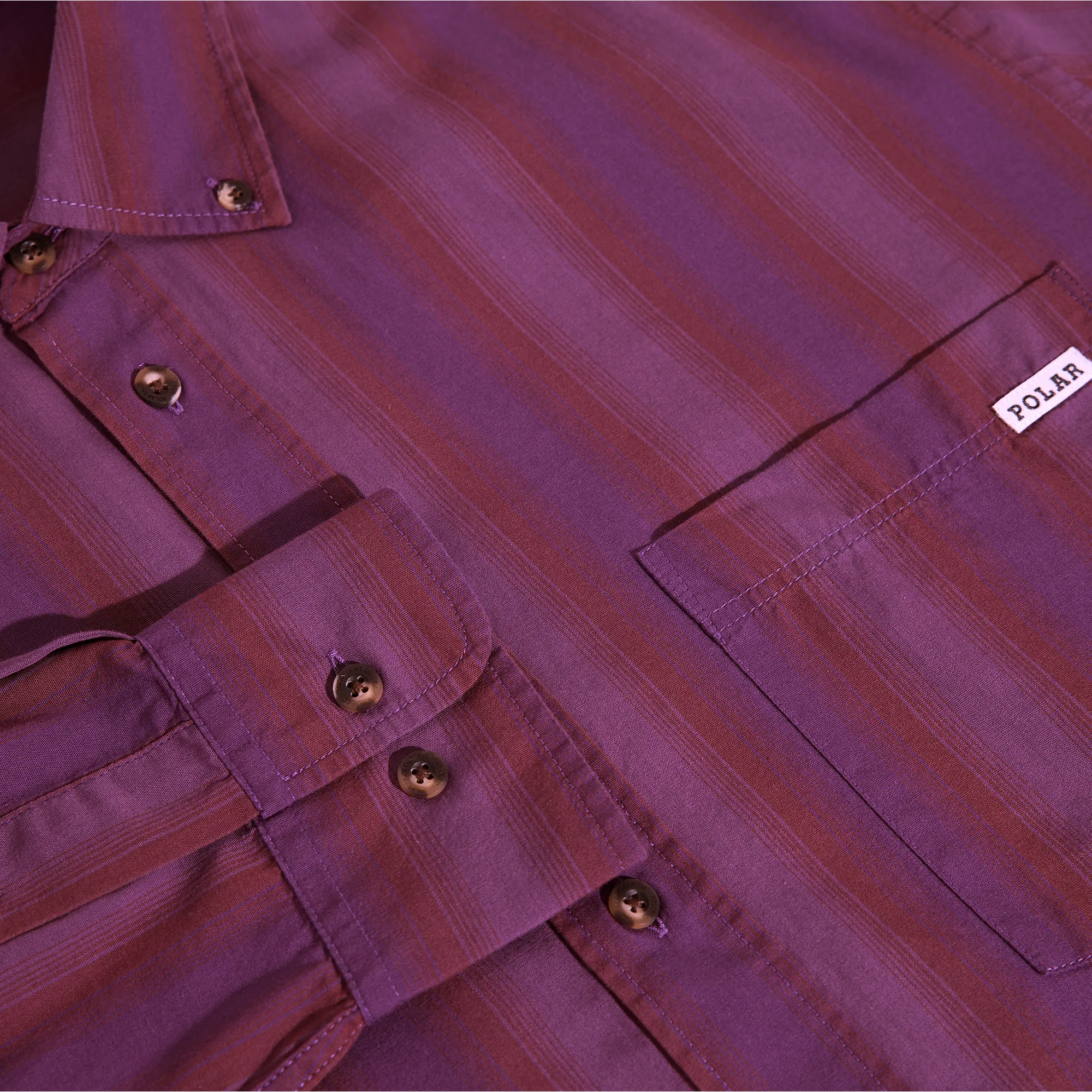 Ben LS Shirt - Purple Stripe sold by Polar Skate product image thumbnail 3