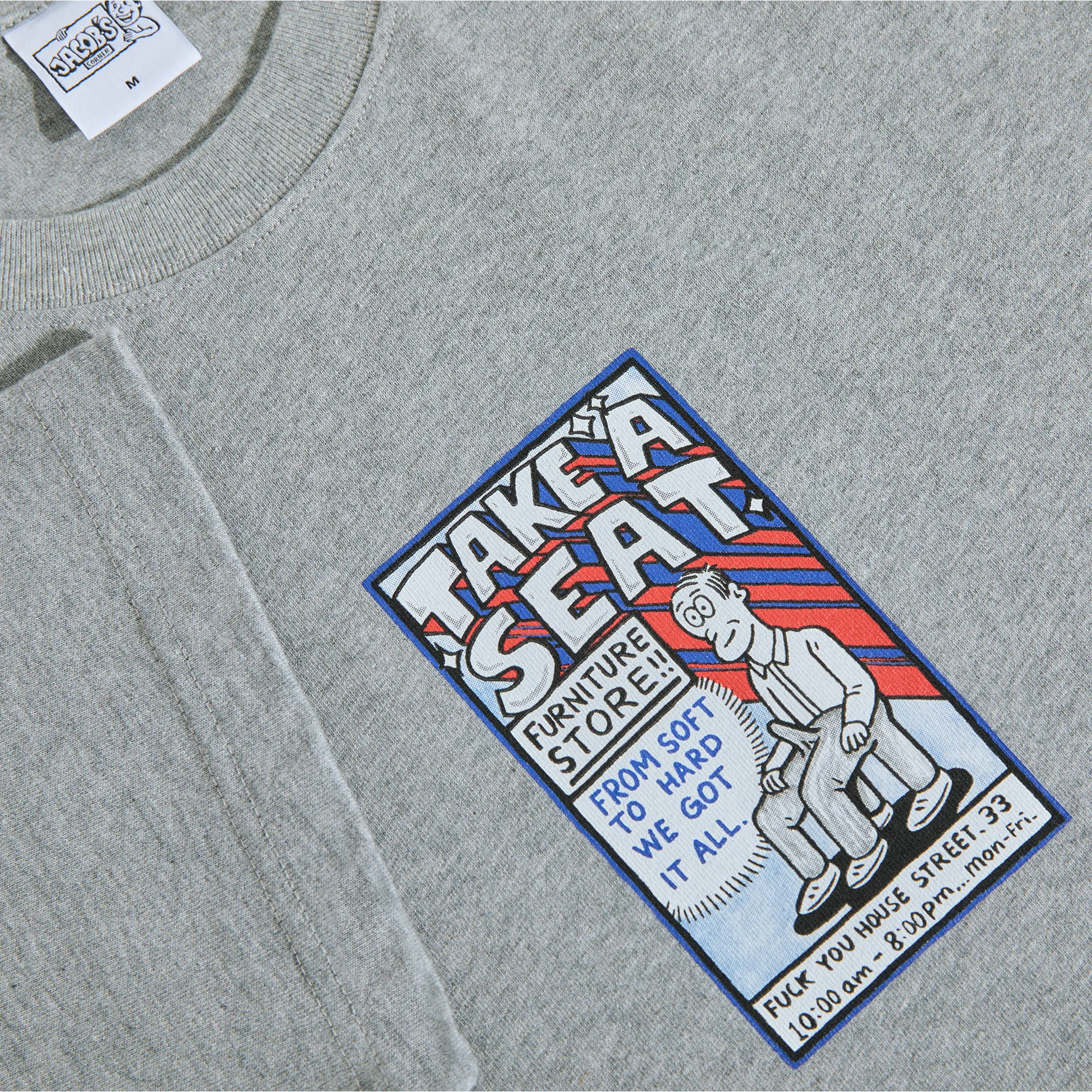 Tee | Take A Seat - Heather Grey sold by Polar Skate product image thumbnail 3