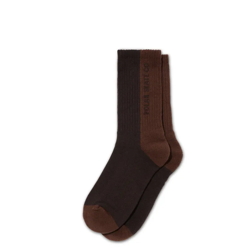 Rib Socks | 50/50 - Brown sold by Polar Skate