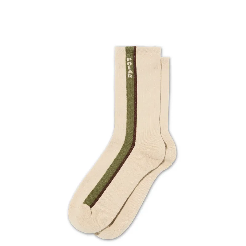 Business Socks | Side Stripe - Beige sold by Polar Skate