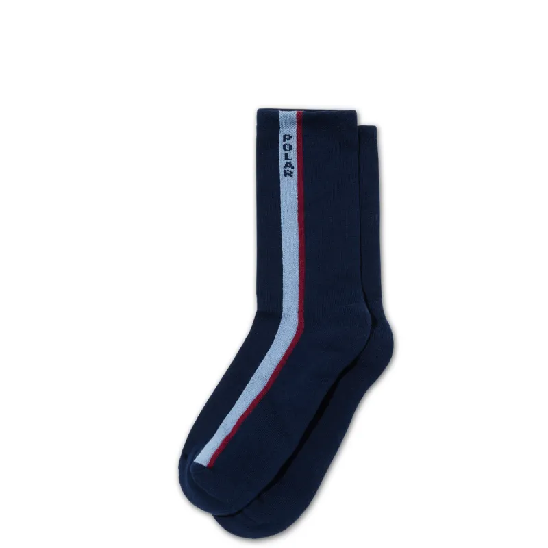 Business Socks | Side Stripe - Navy sold by Polar Skate