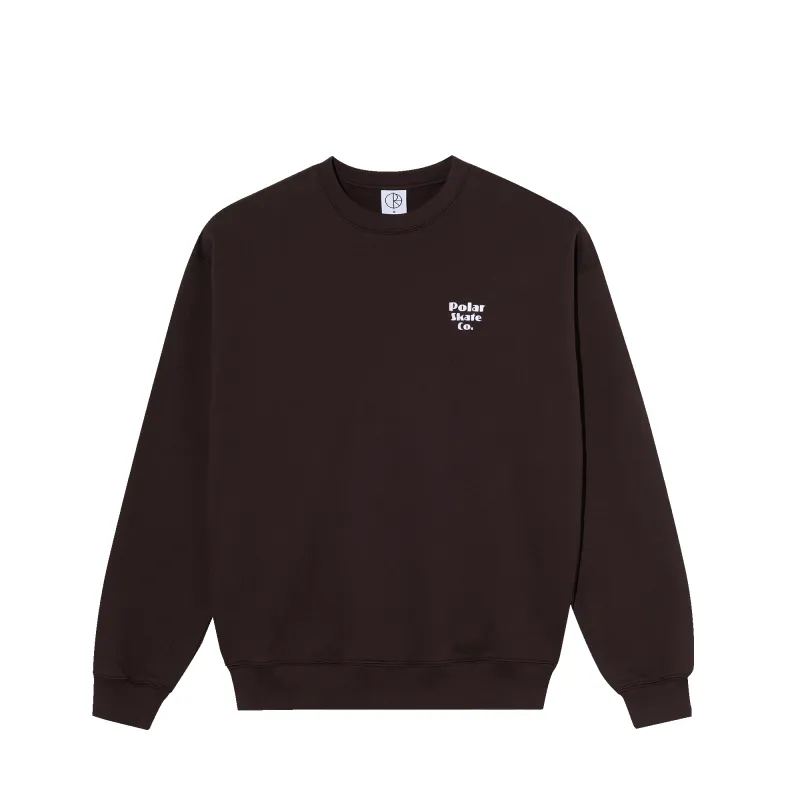 Dave Crewneck | New Sport - Chocolate sold by Polar Skate