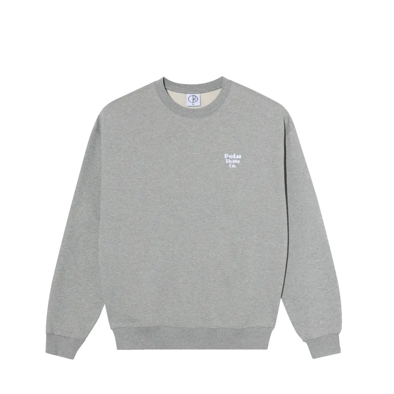 Dave Crewneck | New Sport - Heather Grey sold by Polar Skate