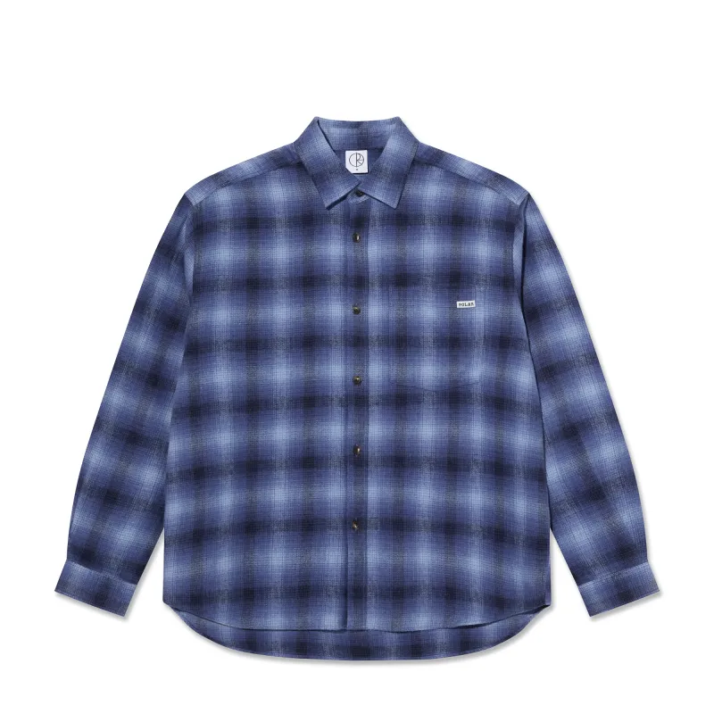 Mitchell LS Shirt | Shadow Check - Blue sold by Polar Skate