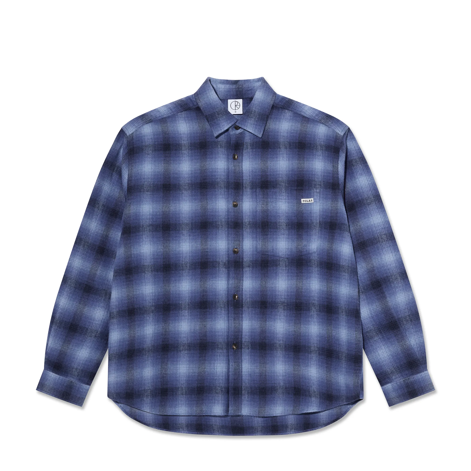 Mitchell LS Shirt | Shadow Check - Blue sold by Polar Skate
