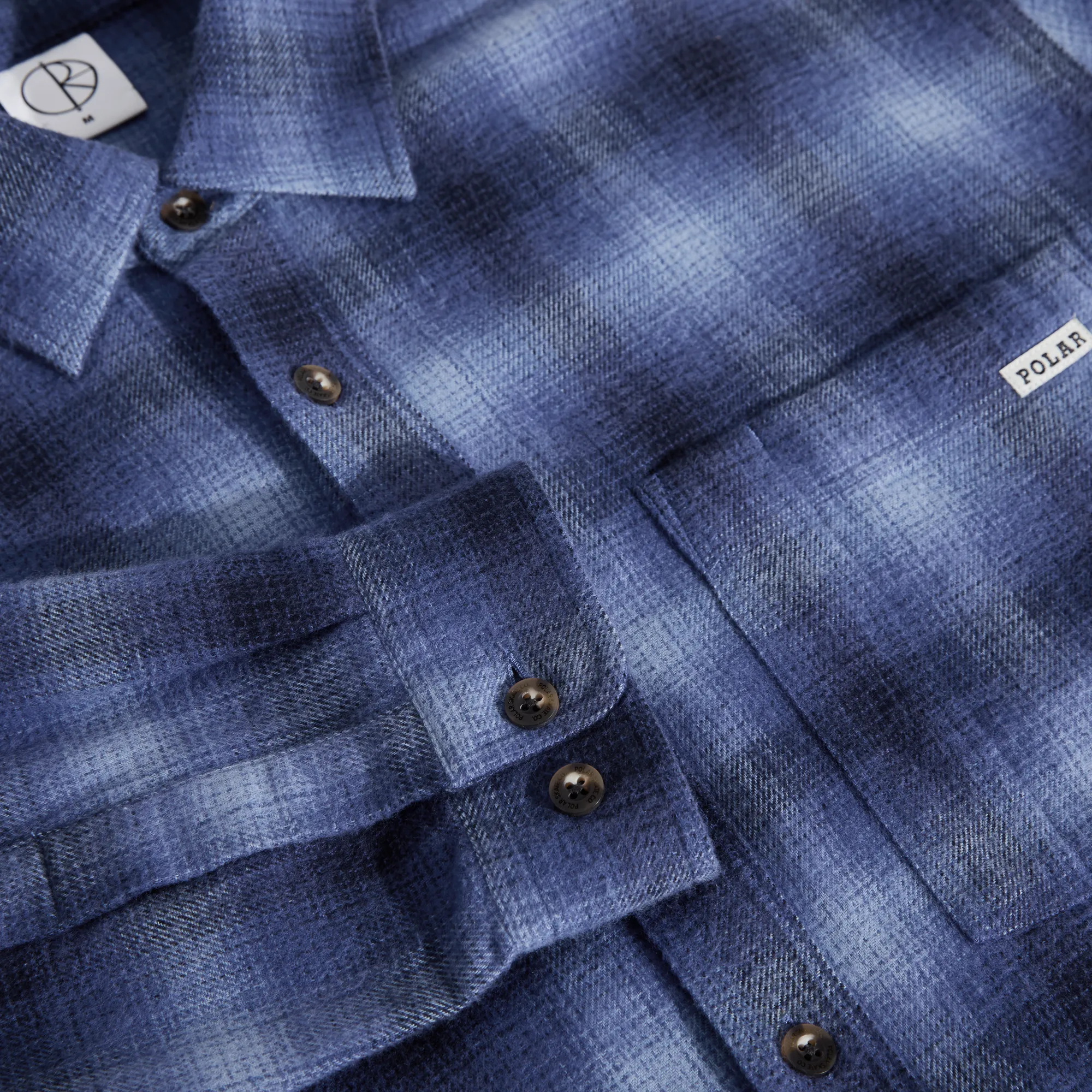 Mitchell LS Shirt | Shadow Check - Blue sold by Polar Skate product image thumbnail 3
