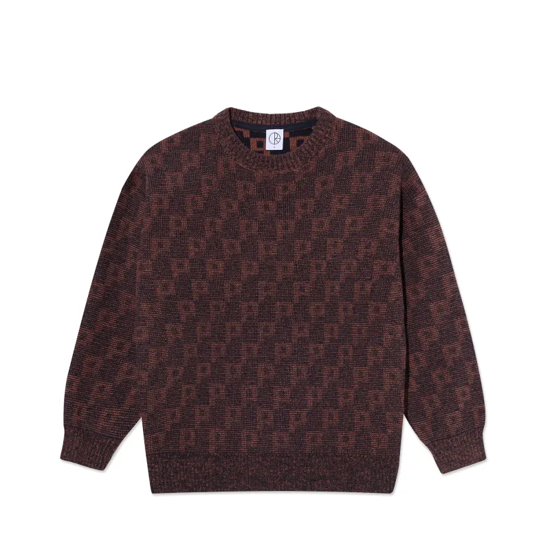 George Sweater | P Pattern - Navy/Orange sold by Polar Skate