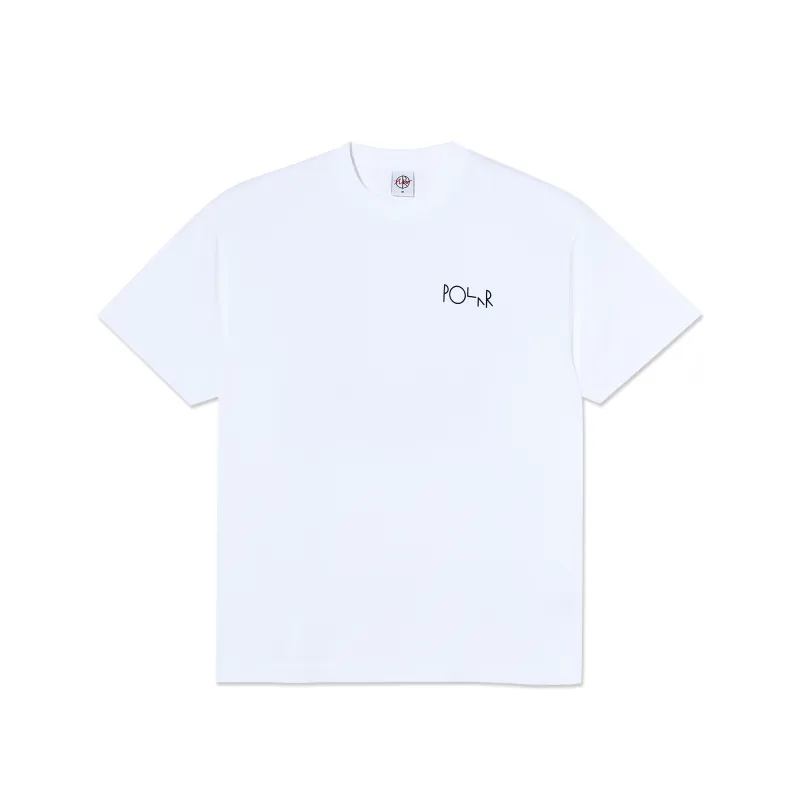 Fill Logo Tee | Happy Sad - White made by Polar Skate