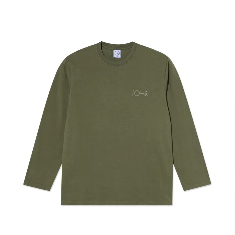 Steve Tee LS | Stroke Logo - Army Green sold by Polar Skate