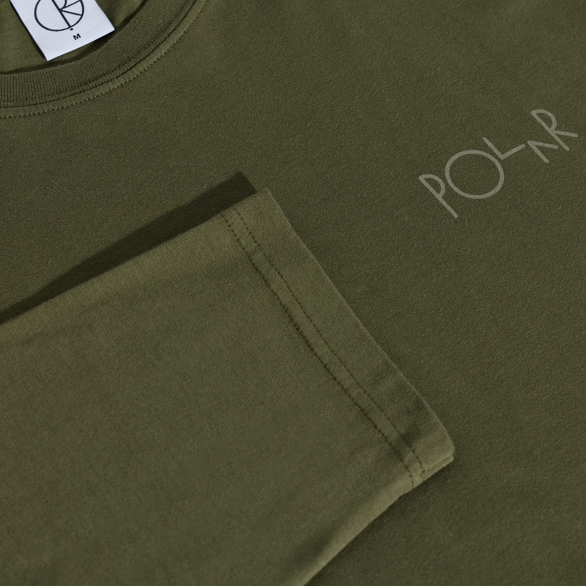 Steve Tee LS | Stroke Logo - Army Green sold by Polar Skate product image thumbnail 3