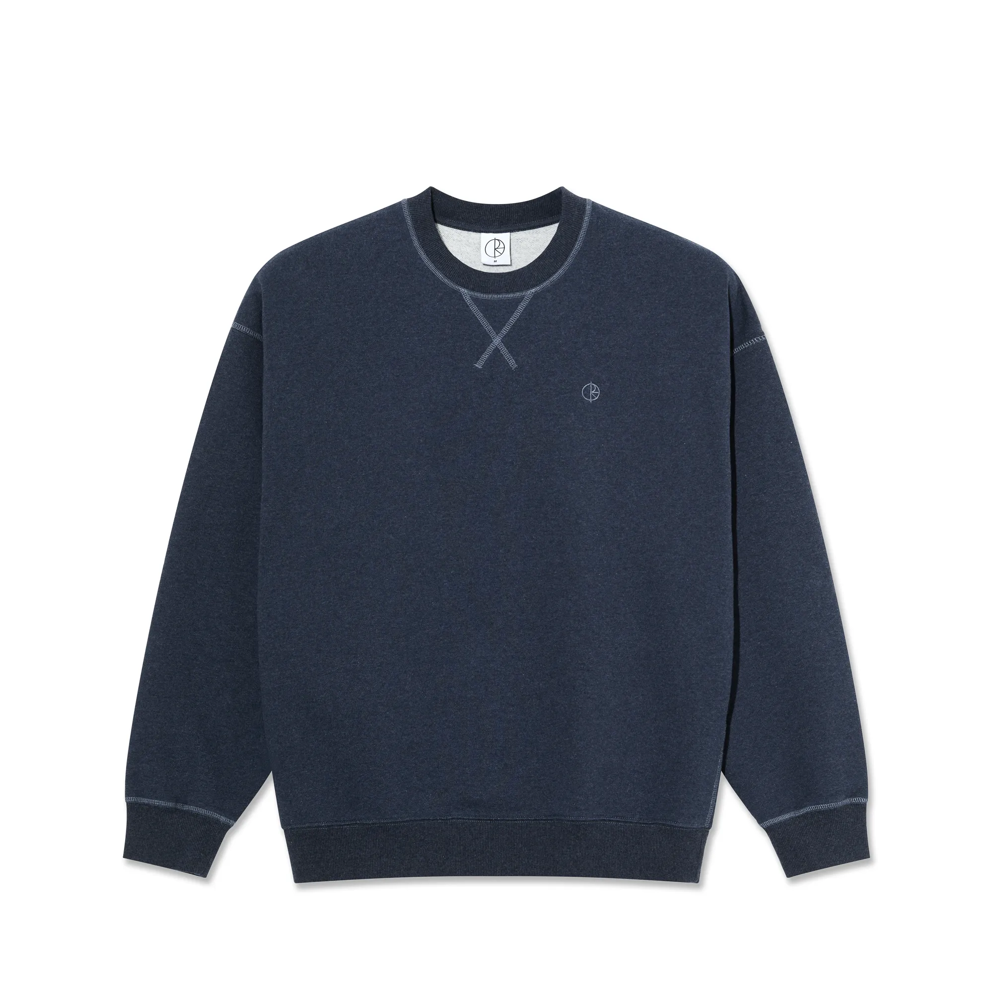 Frankie Crewneck - Navy Melange sold by Polar Skate