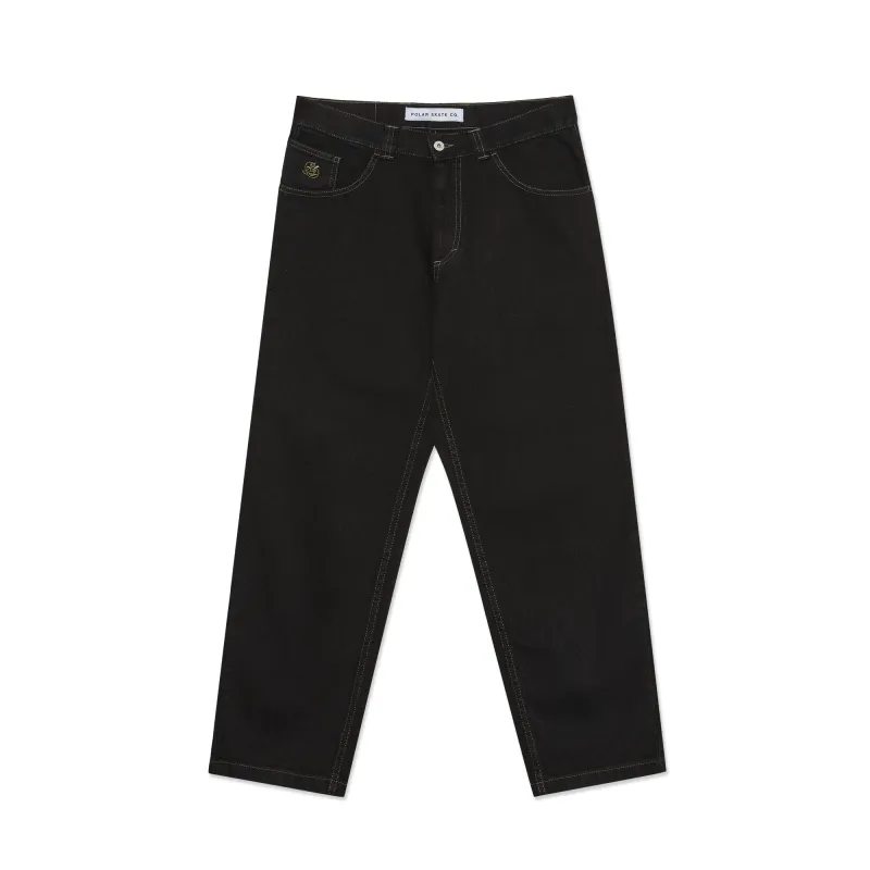 93 Pants | Contrast Stitching - Black/Dark Olive sold by Polar Skate