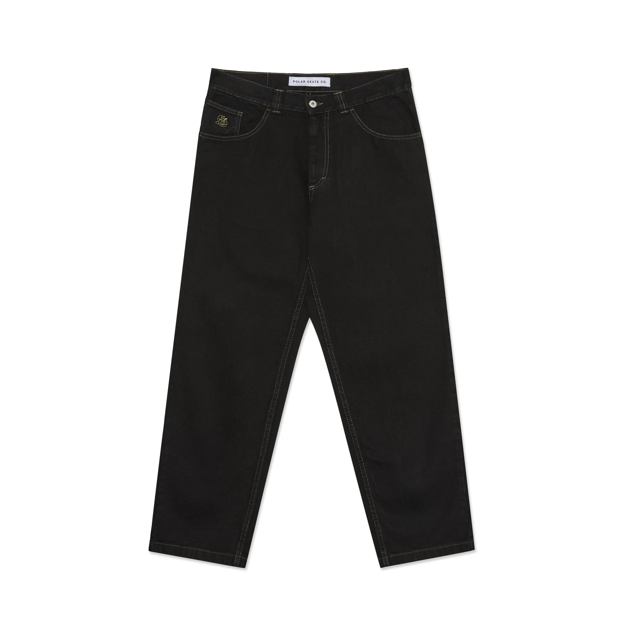 93 Pants | Contrast Stitching - Black/Dark Olive sold by Polar Skate
