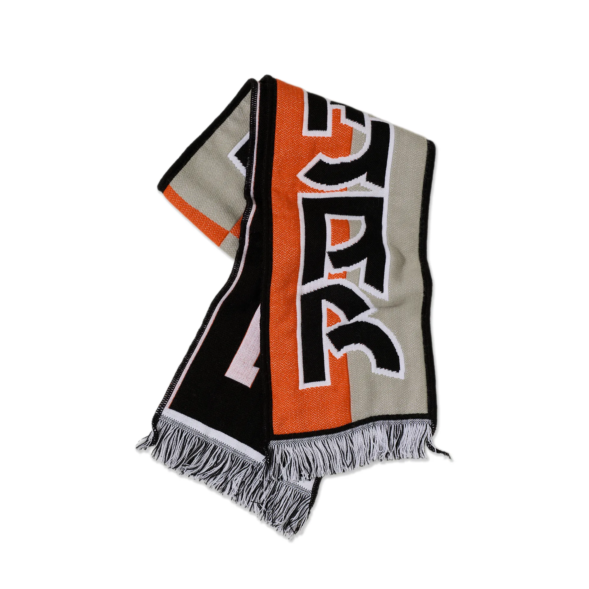 Football Scarf | Squares - Orange/Grey sold by Polar Skate