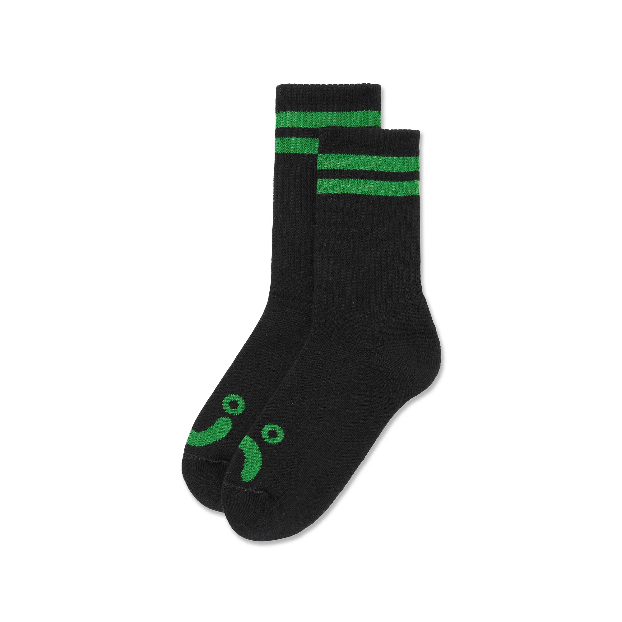 Rib Socks | Happy - Sad Black / Green sold by Polar Skate
