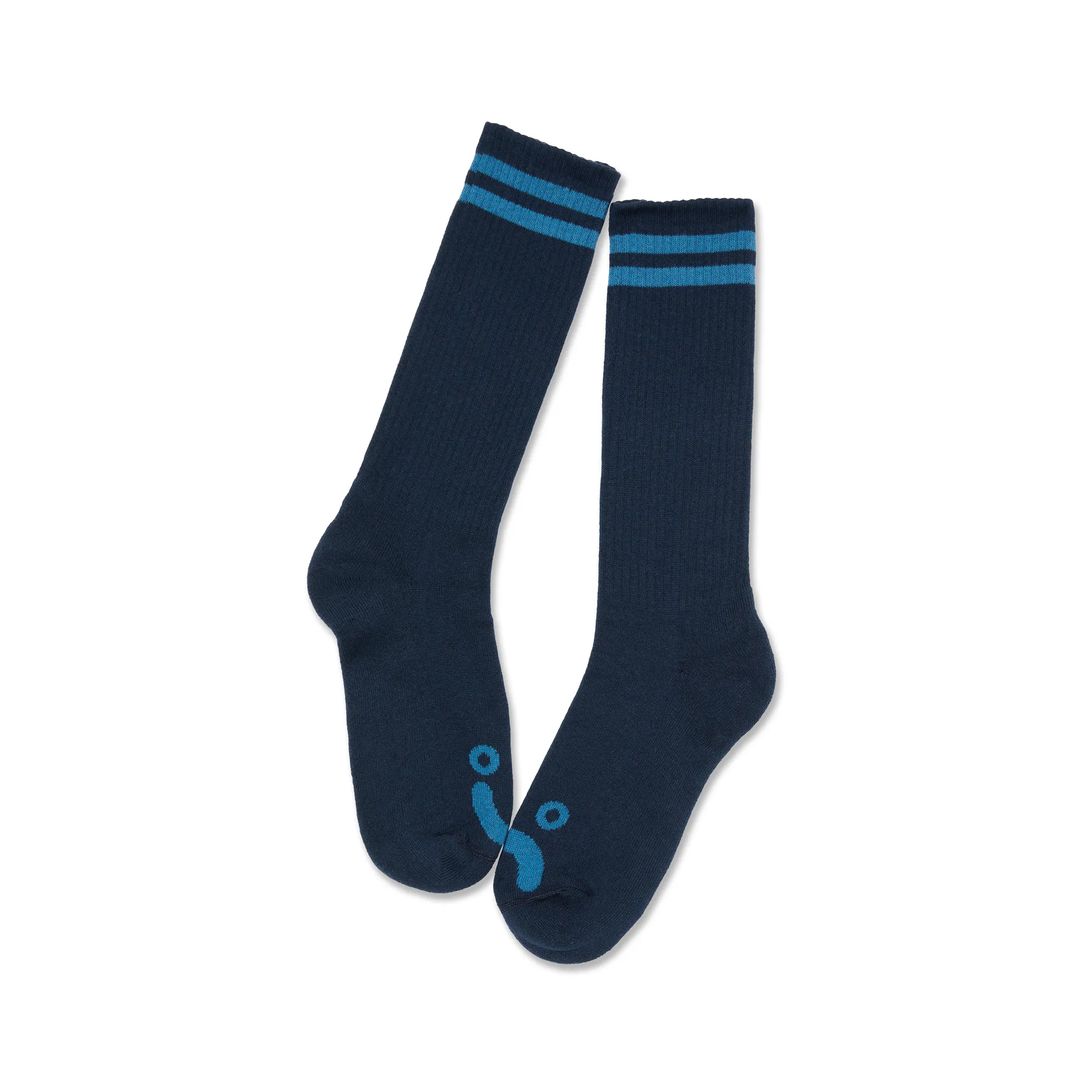 Long Rib Socks | Happy Sad - Dark Blue / Blue sold by Polar Skate product image thumbnail 2