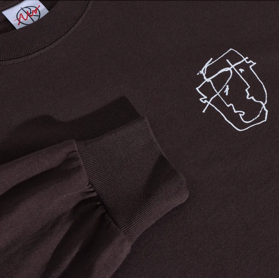 LS Tee |Tied Up - Chocolate sold by Polar Skate product image thumbnail 3
