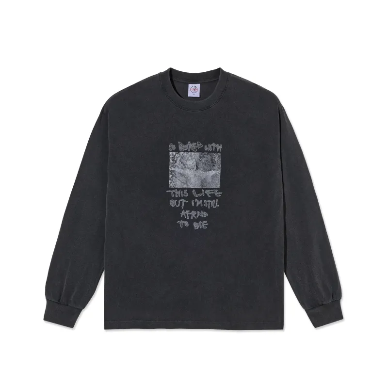 LS Tee | So Bored (Silver Black) sold by Polar Skate