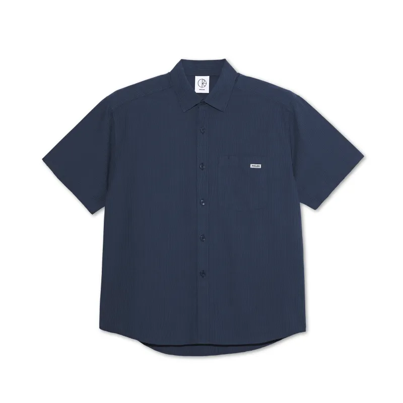 Mitchell Shirt | Seersucker - Grey Blue sold by Polar Skate