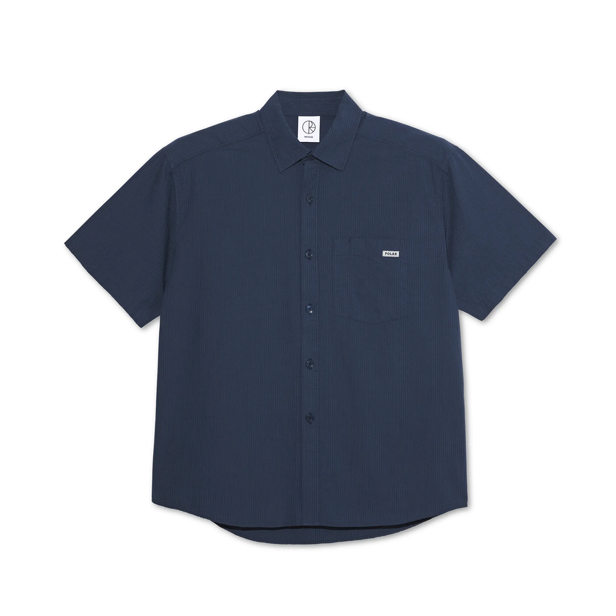 Mitchell Shirt | Seersucker - Grey Blue sold by Polar Skate