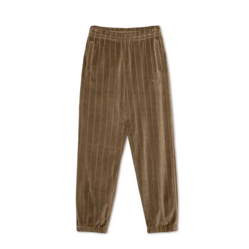 Sweatpants | Stripe Velour - Beech sold by Polar Skate