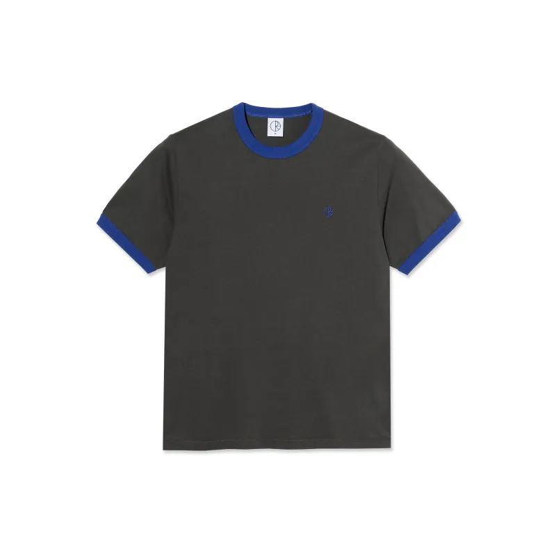 Ringer Tee - Dirty Black/Egyptian Blue made by Polar Skate