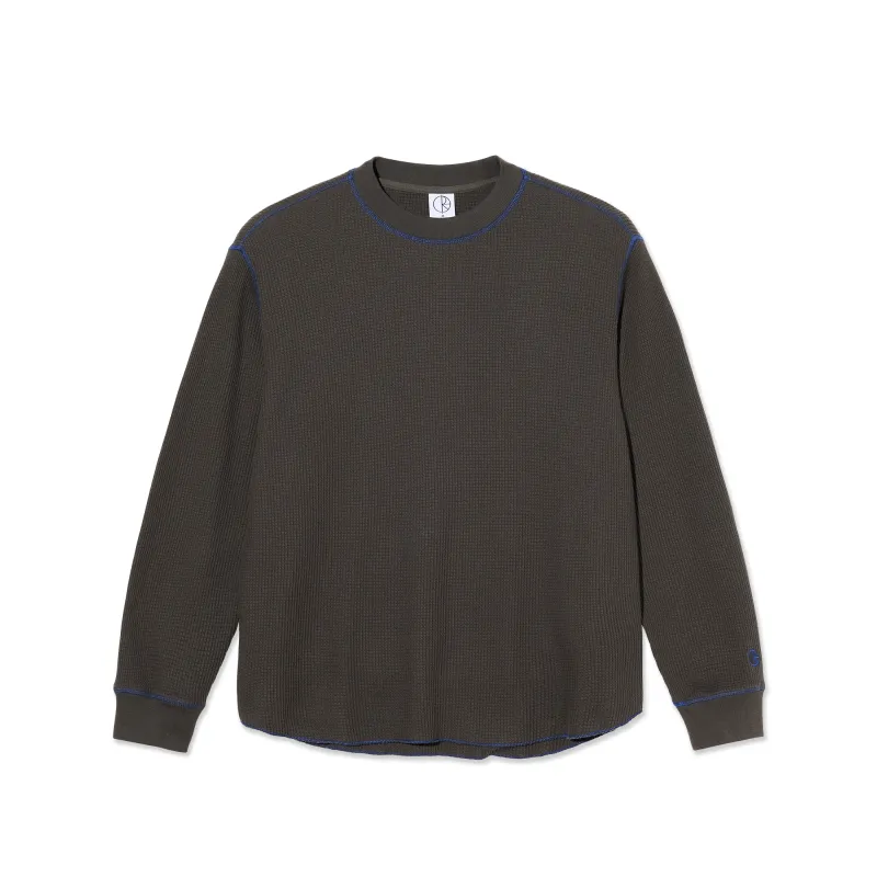 Dylan LS Tee - Dirty Black/Blue made by Polar Skate