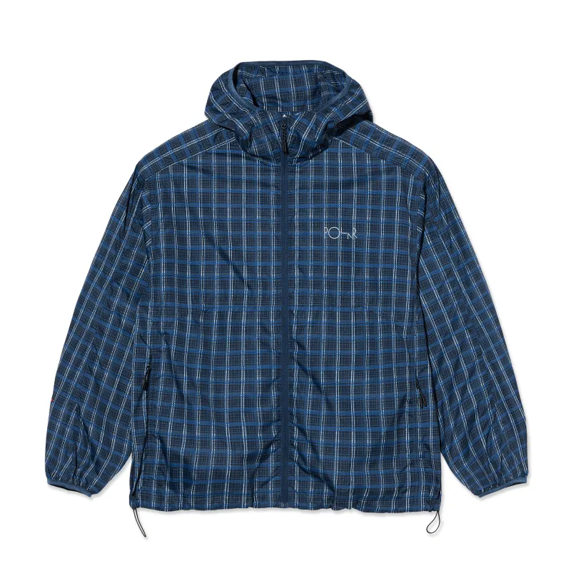 Chase Light Shell Jacket - Blue Check made by Polar Skate