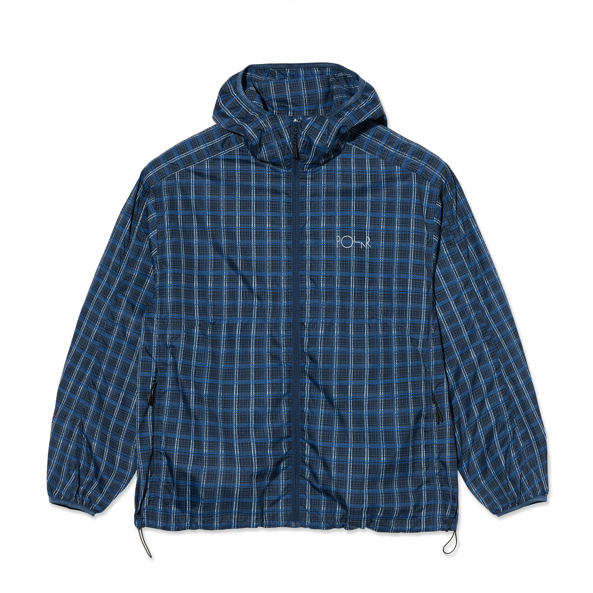 Chase Light Shell Jacket - Blue Check sold by Polar Skate