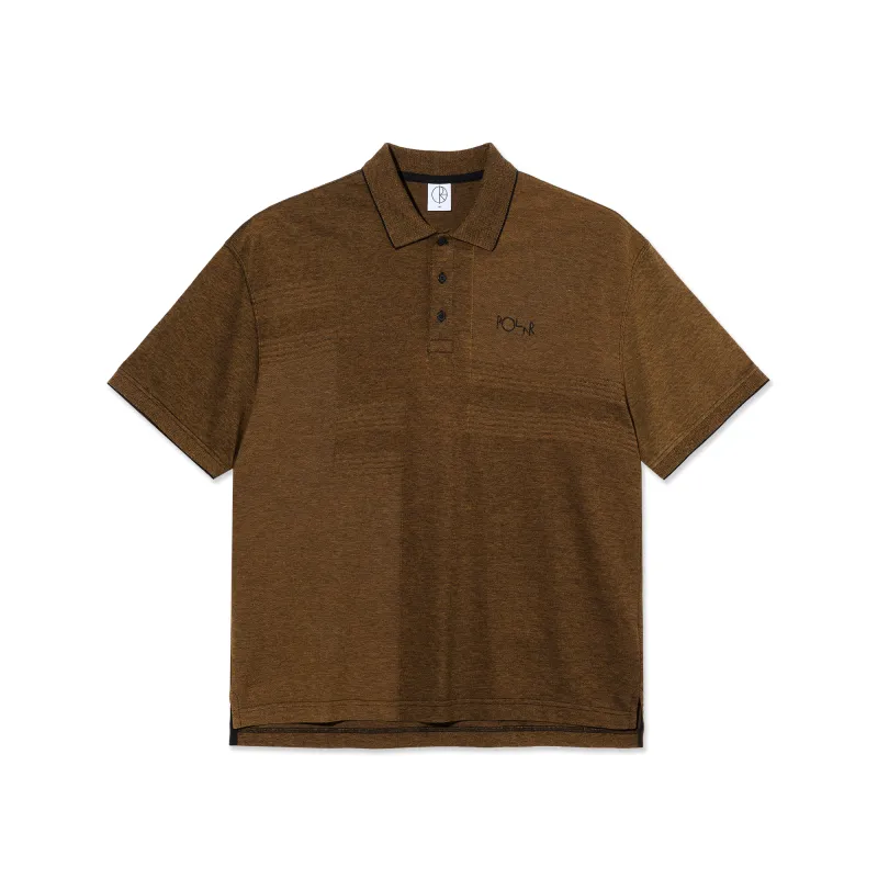 Surf Polo Shirt | Pique - Black/Caramel made by Polar Skate