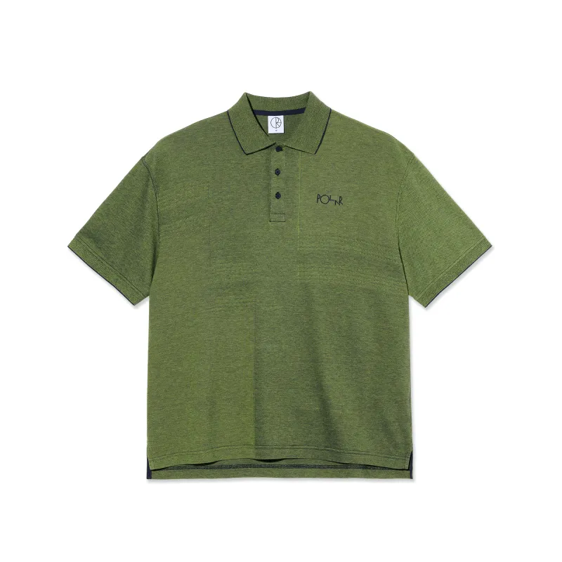 Surf Polo Shirt | Pique - Green/Blue made by Polar Skate