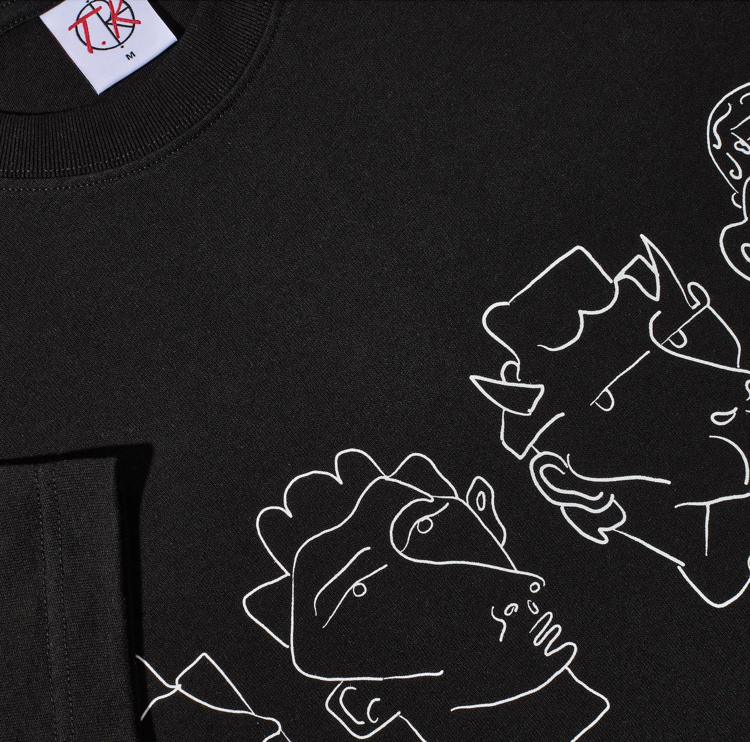 Contrast Tee | 8 Heads - Black/White sold by Polar Skate product image thumbnail 3