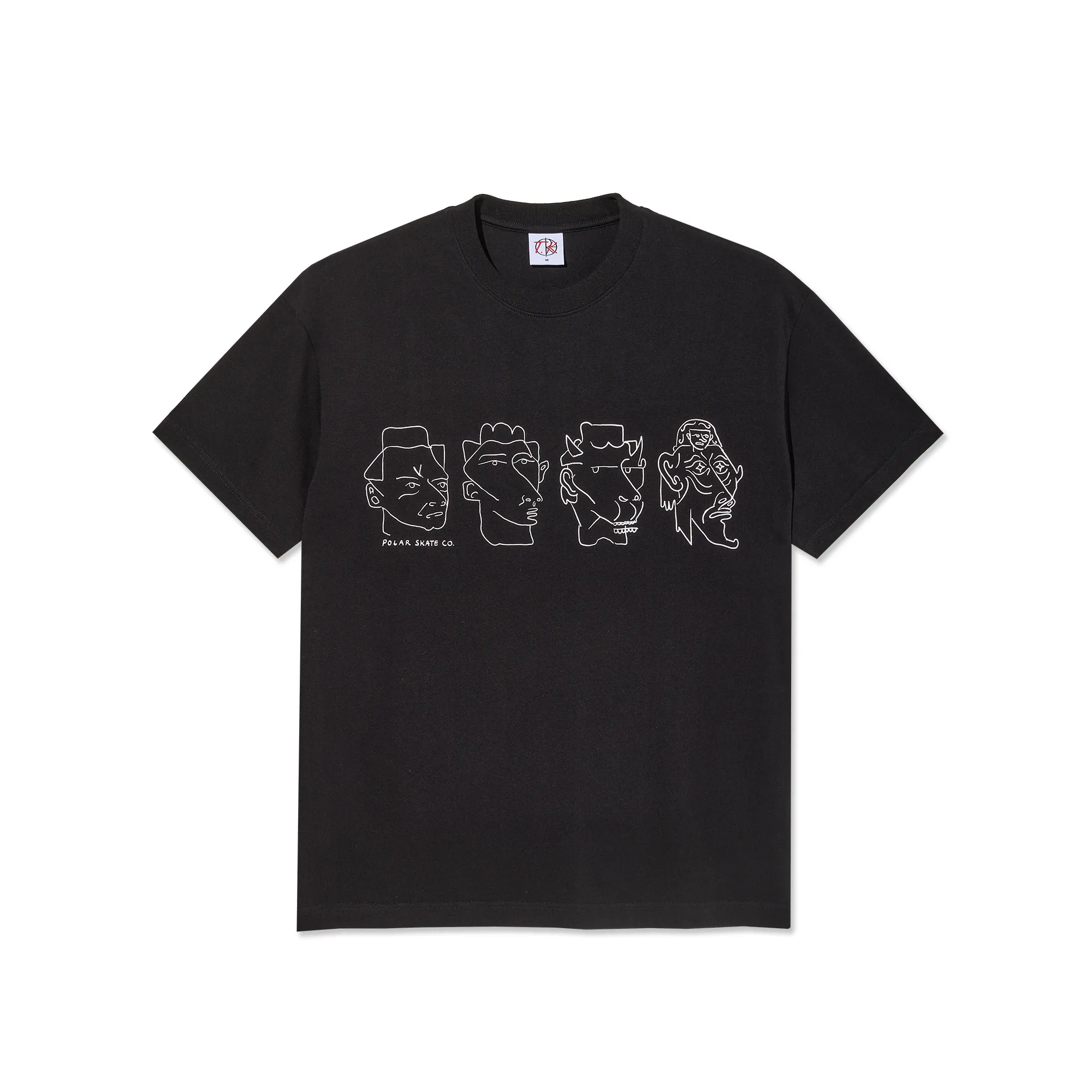 Contrast Tee | 8 Heads - Black/White sold by Polar Skate