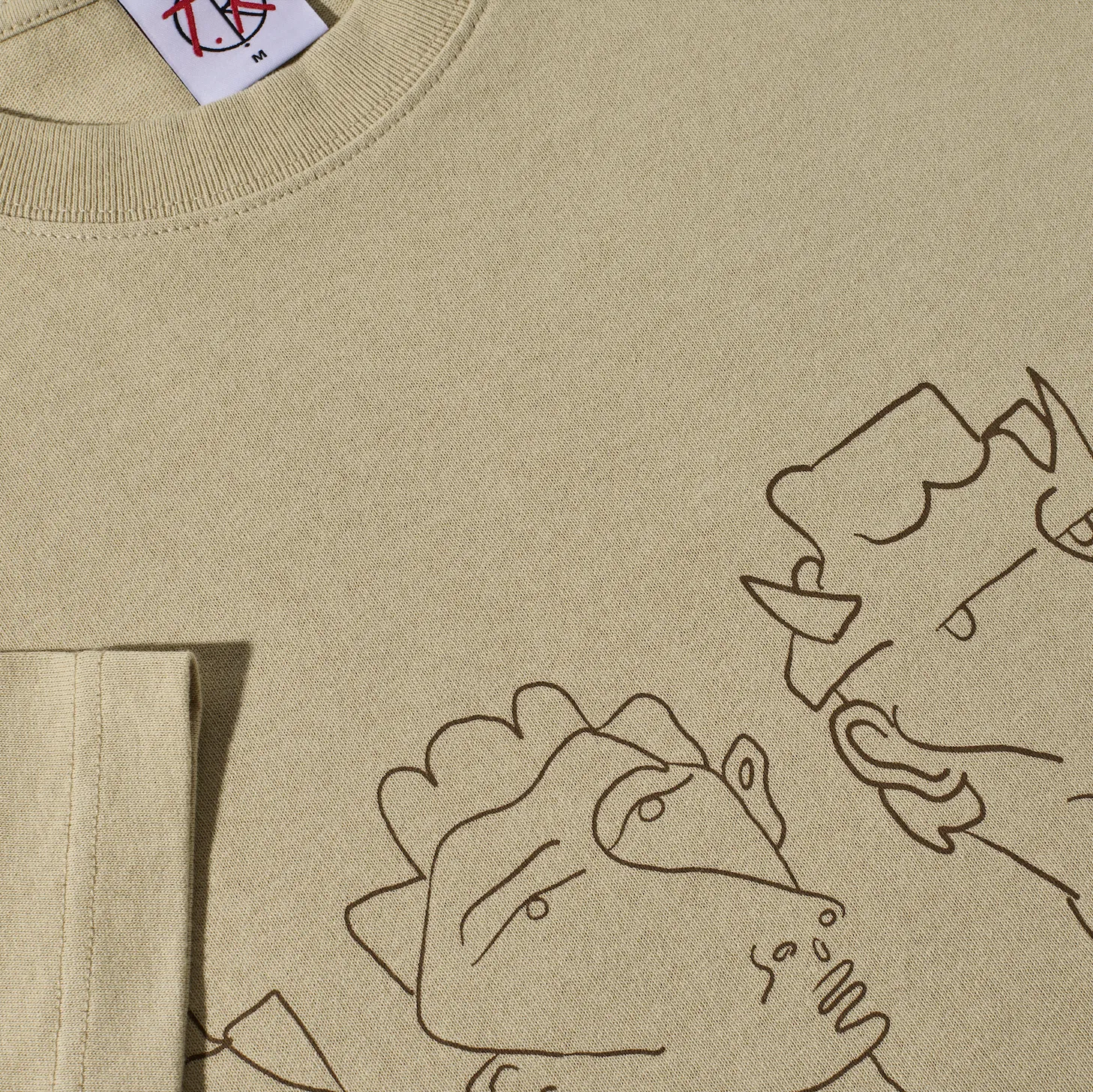 Contrast Tee | 8 Heads - Sand/Brown sold by Polar Skate product image thumbnail 3
