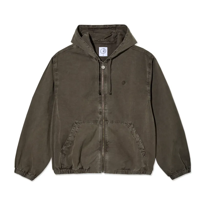 Hooded Nick Jacket - Washed Grey made by Polar Skate