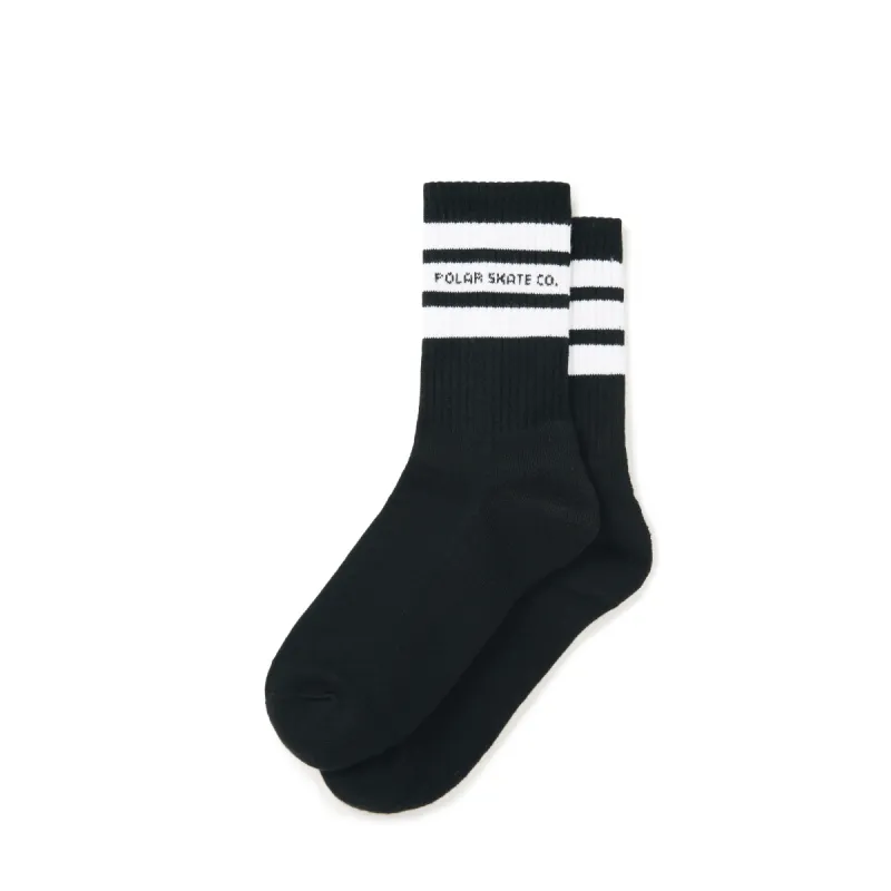 Rib Socks | Fat Stripe - Black sold by Polar Skate