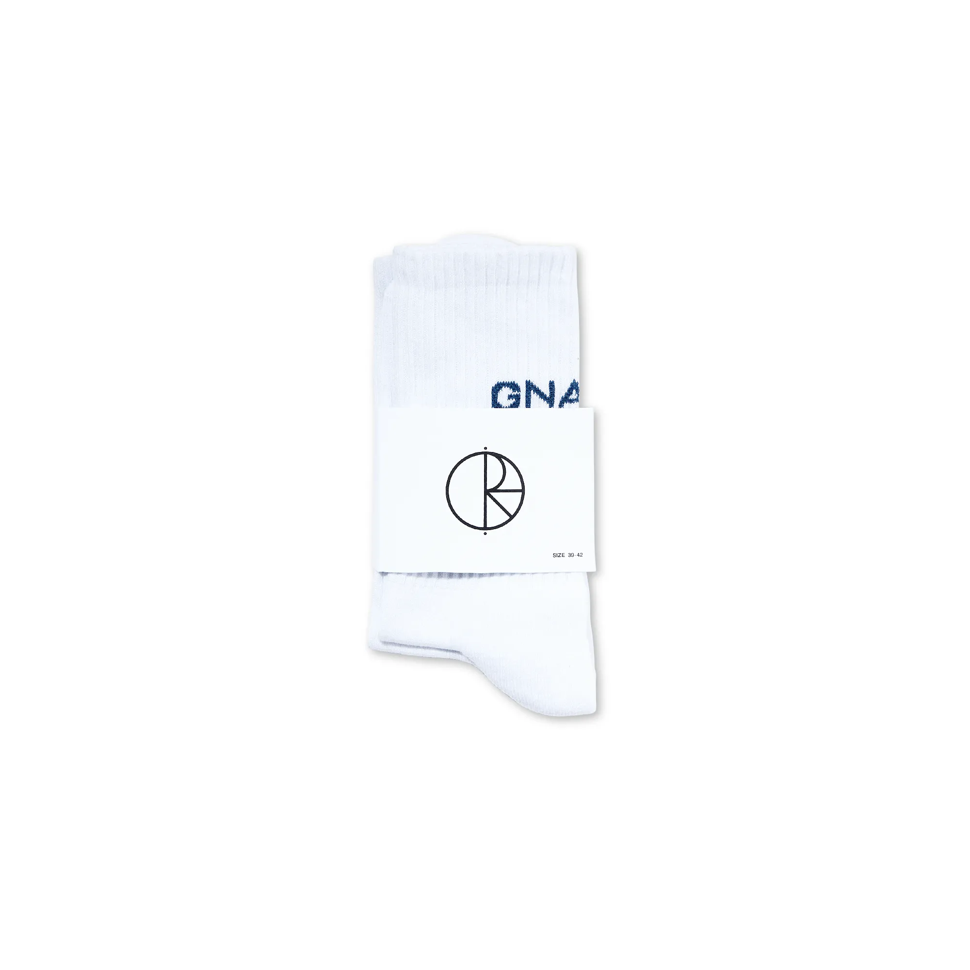 Rib Socks | Gnarly Huh! - White / Navy sold by Polar Skate product image thumbnail 2