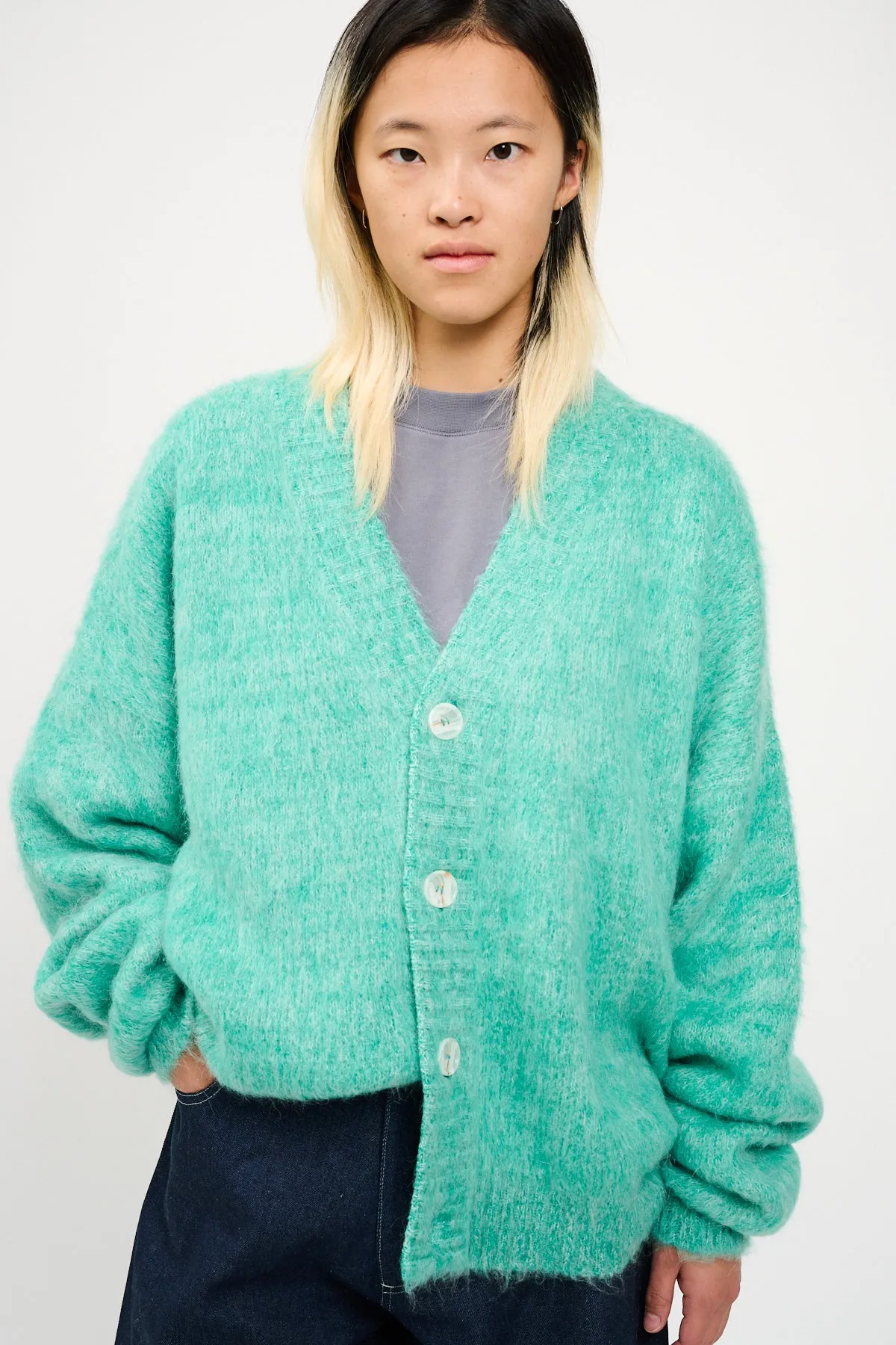UPCYCLE BLENDED MOHAIR CARDIGAN sold by Bonsai product image thumbnail 3