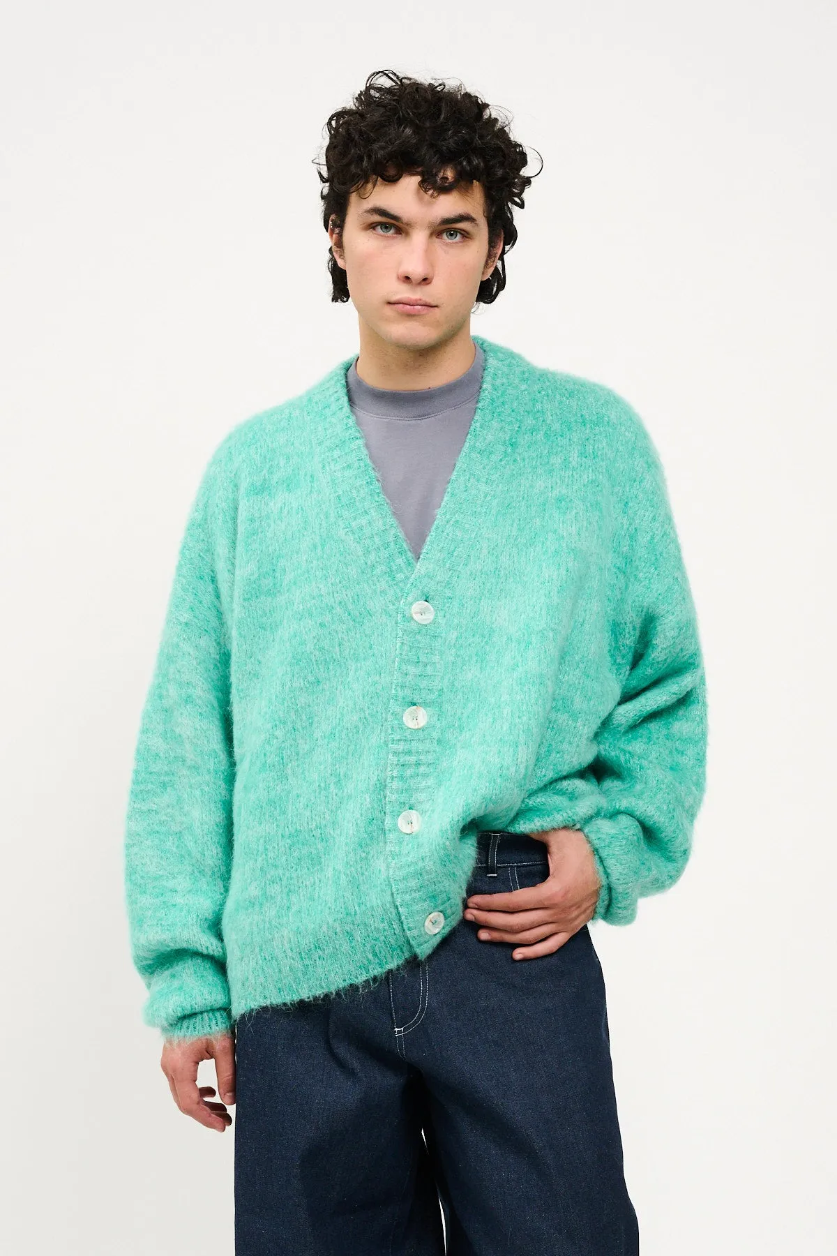 UPCYCLE BLENDED MOHAIR CARDIGAN sold by Bonsai product image thumbnail 5