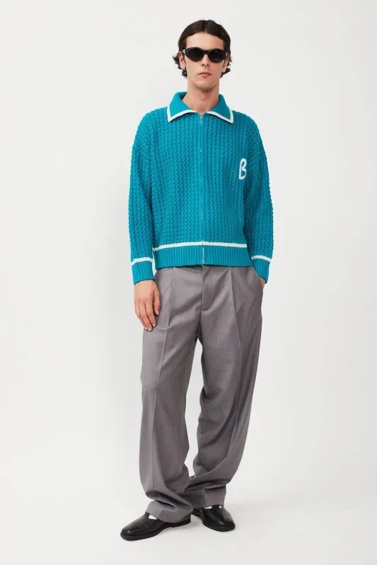 EMBROIDERY KNIT FULL  ZIP JACKET sold by Bonsai