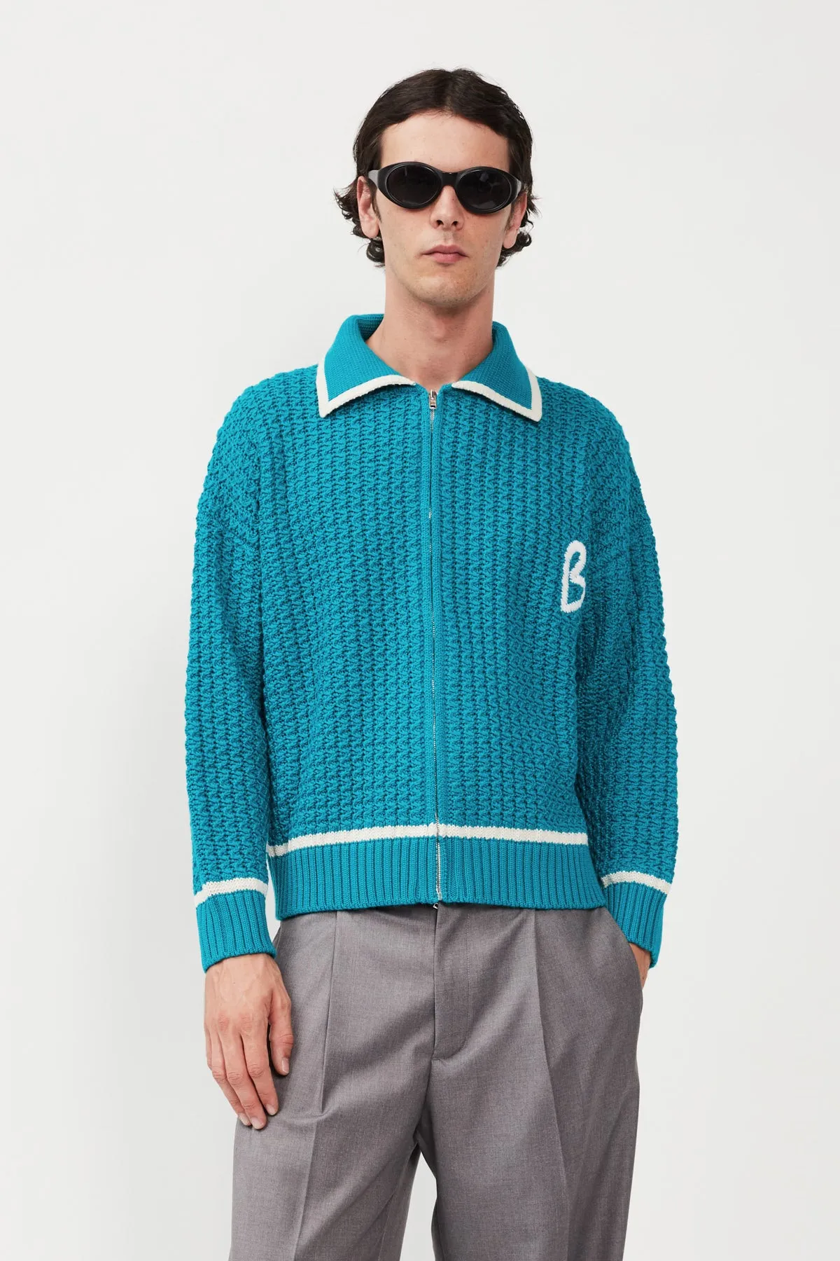 EMBROIDERY KNIT FULL ZIP JACKET sold by Bonsai product image thumbnail 2