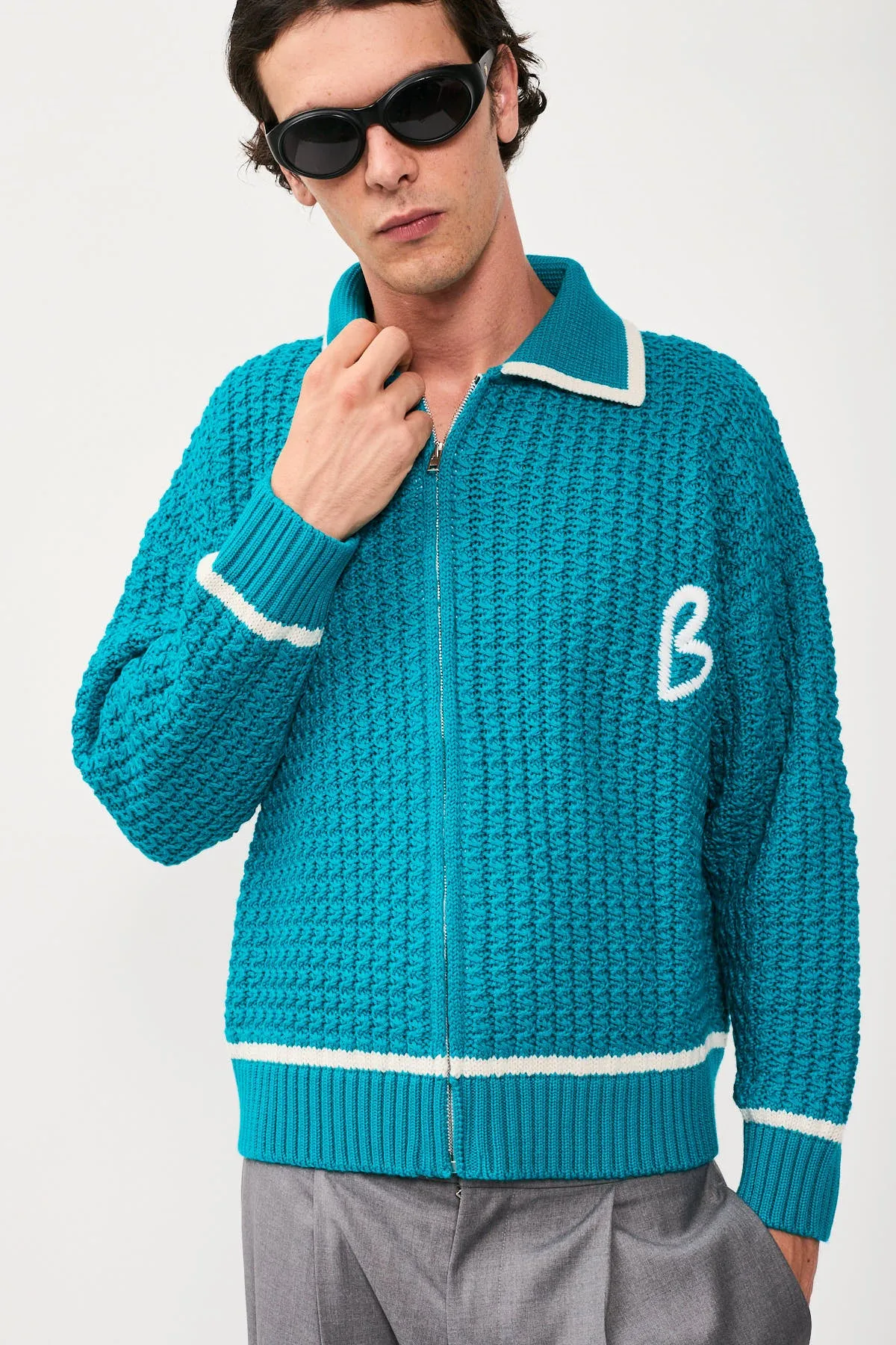 EMBROIDERY KNIT FULL ZIP JACKET sold by Bonsai product image thumbnail 4