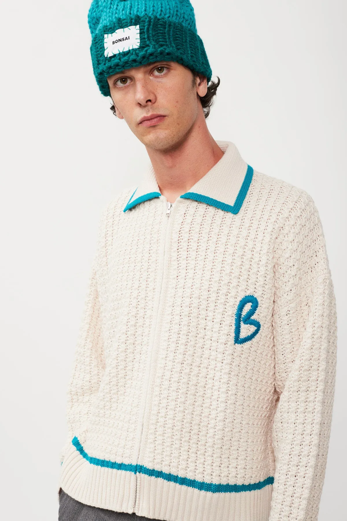 EMBROIDERY KNIT FULL ZIP JACKET sold by Bonsai product image thumbnail 4