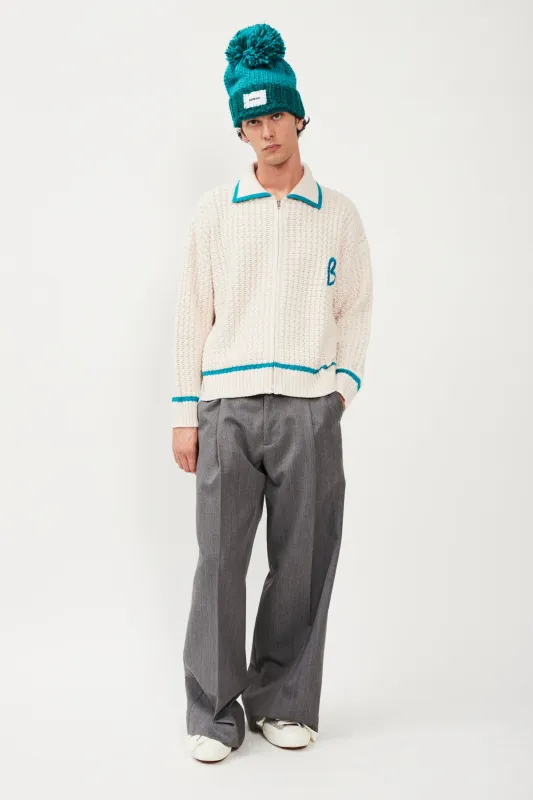 EMBROIDERY KNIT FULL  ZIP JACKET sold by Bonsai