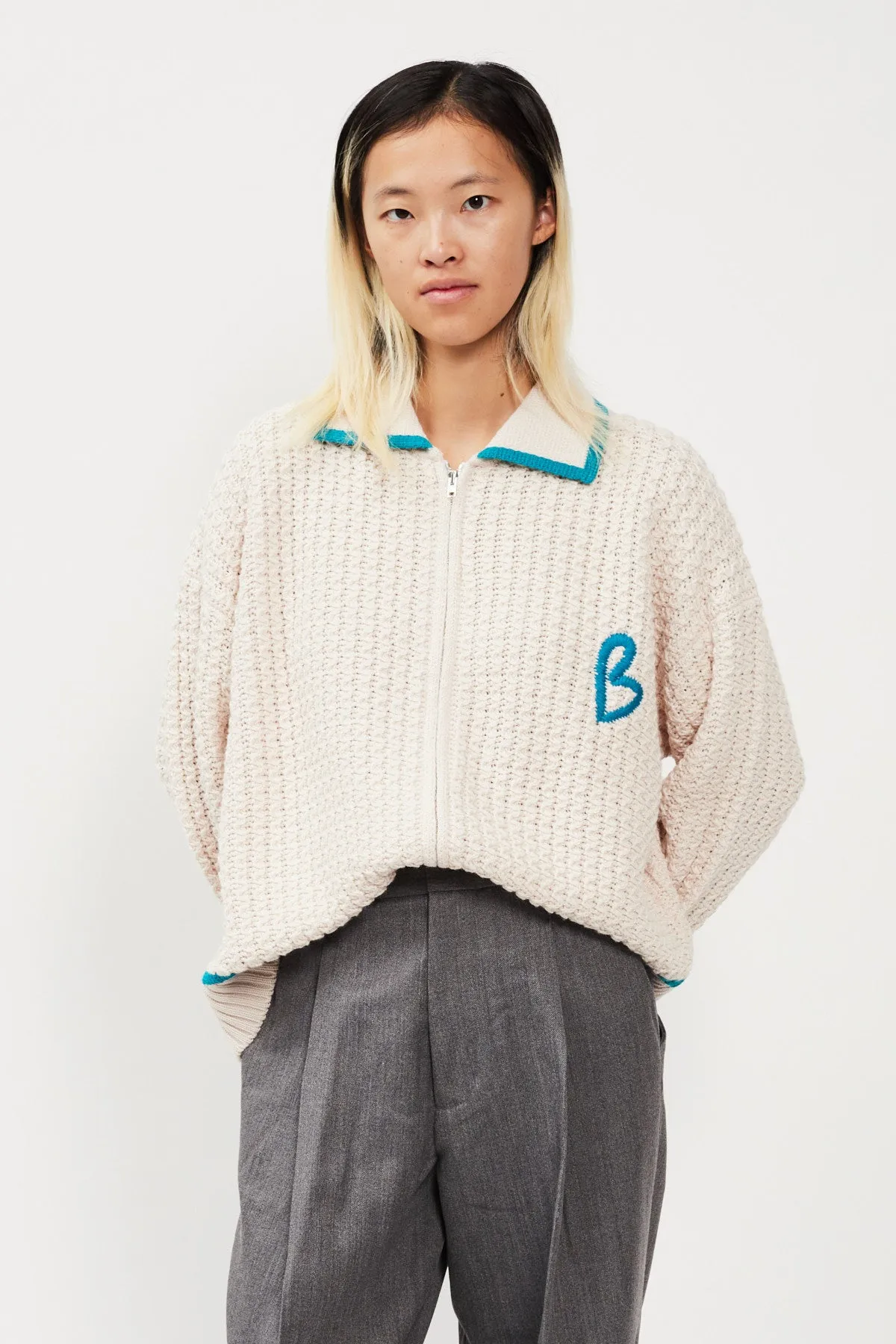 EMBROIDERY KNIT FULL ZIP JACKET sold by Bonsai product image thumbnail 5