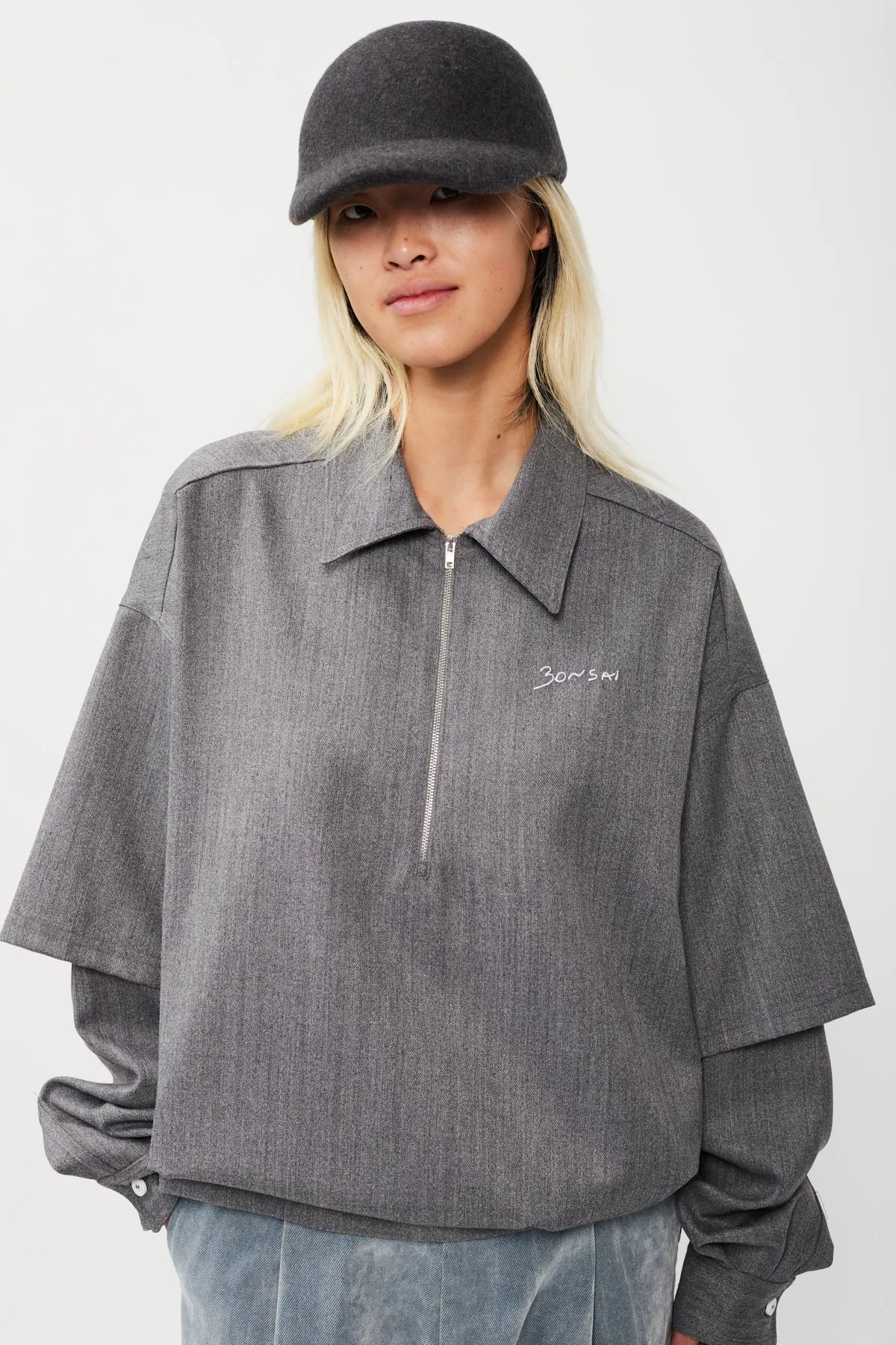 BASEBALL HALF ZIP SHIRT sold by Bonsai product image thumbnail 4