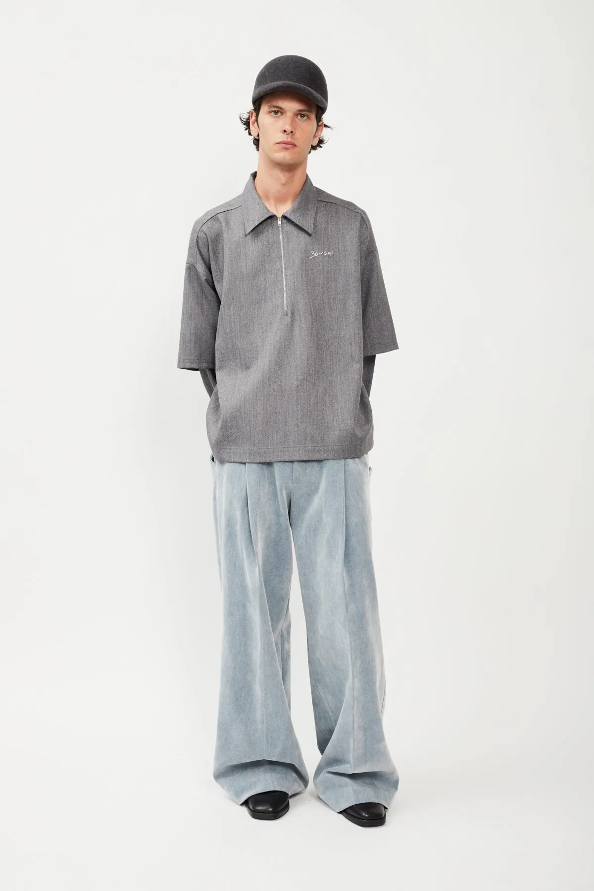 BASEBALL HALF ZIP SHIRT sold by Bonsai product image thumbnail 5