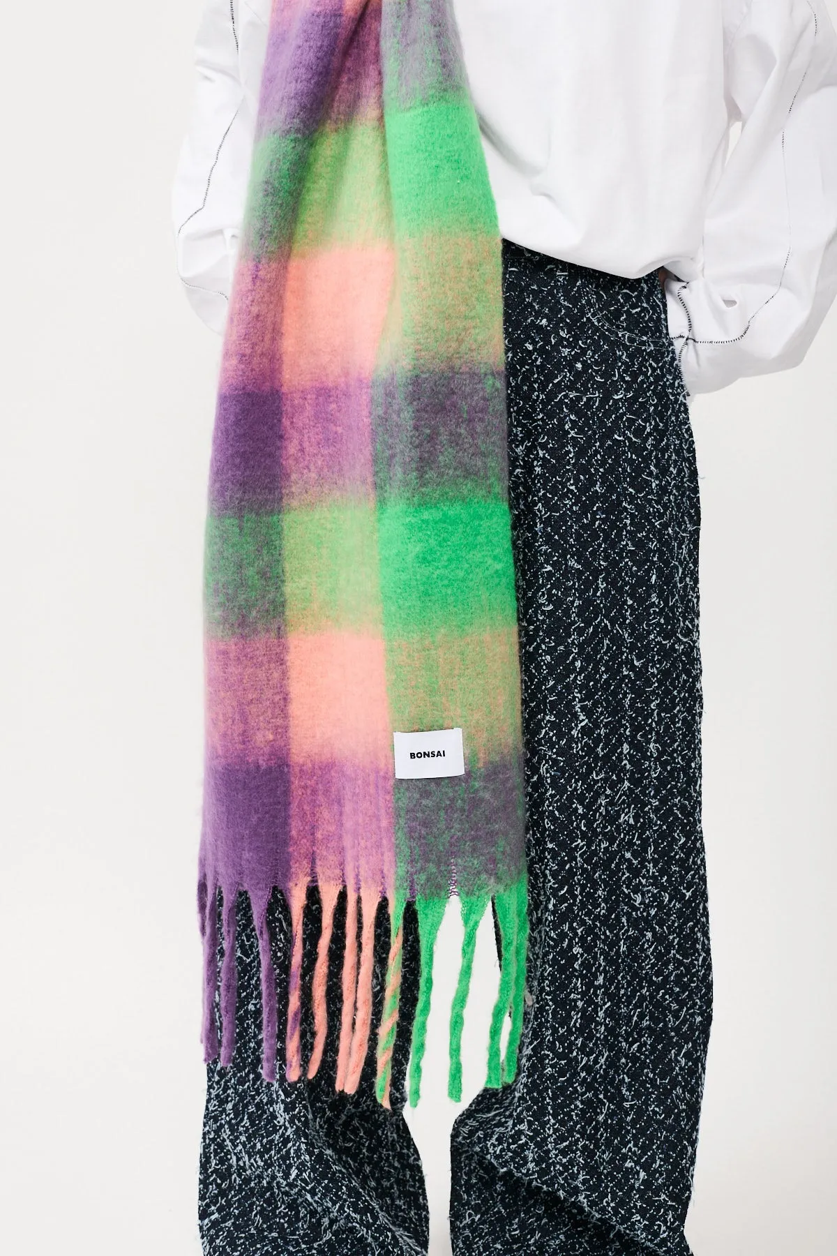 CHECK KNIT SCARF sold by Bonsai product image thumbnail 3