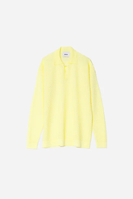 KEYHOLE KNIT POLO sold by Bonsai